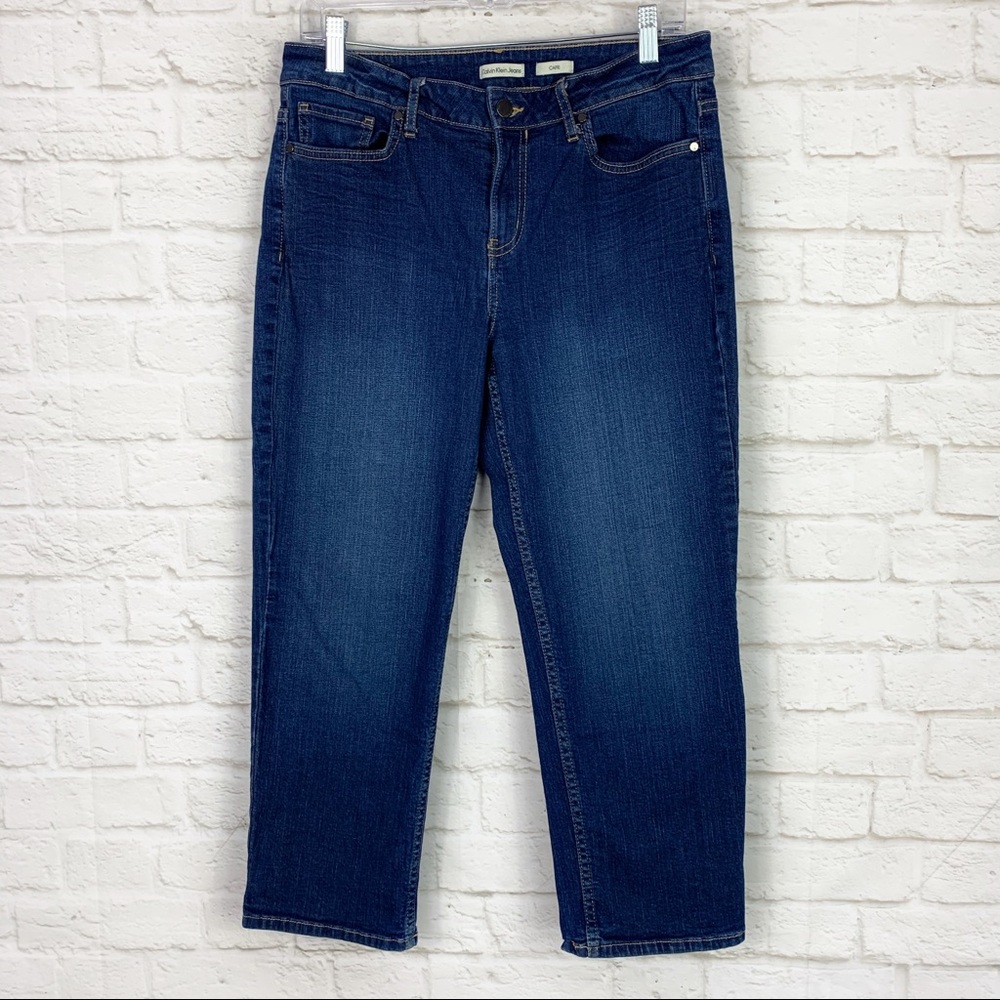 Calvin Klein Jeans MediumWash MidRise Denim Capris - Picture 1 of 6